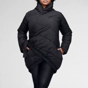 Universal Standard Kanda Puffer in black, XL; worn once